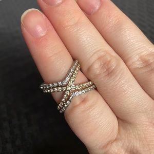 Premier Designs double vision ring size 9